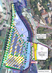 Lageplan Bebauungsplan SO und MI „Teisnacher Mitte“