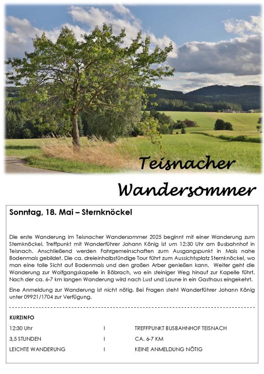 Wandersommer 18.05.2025