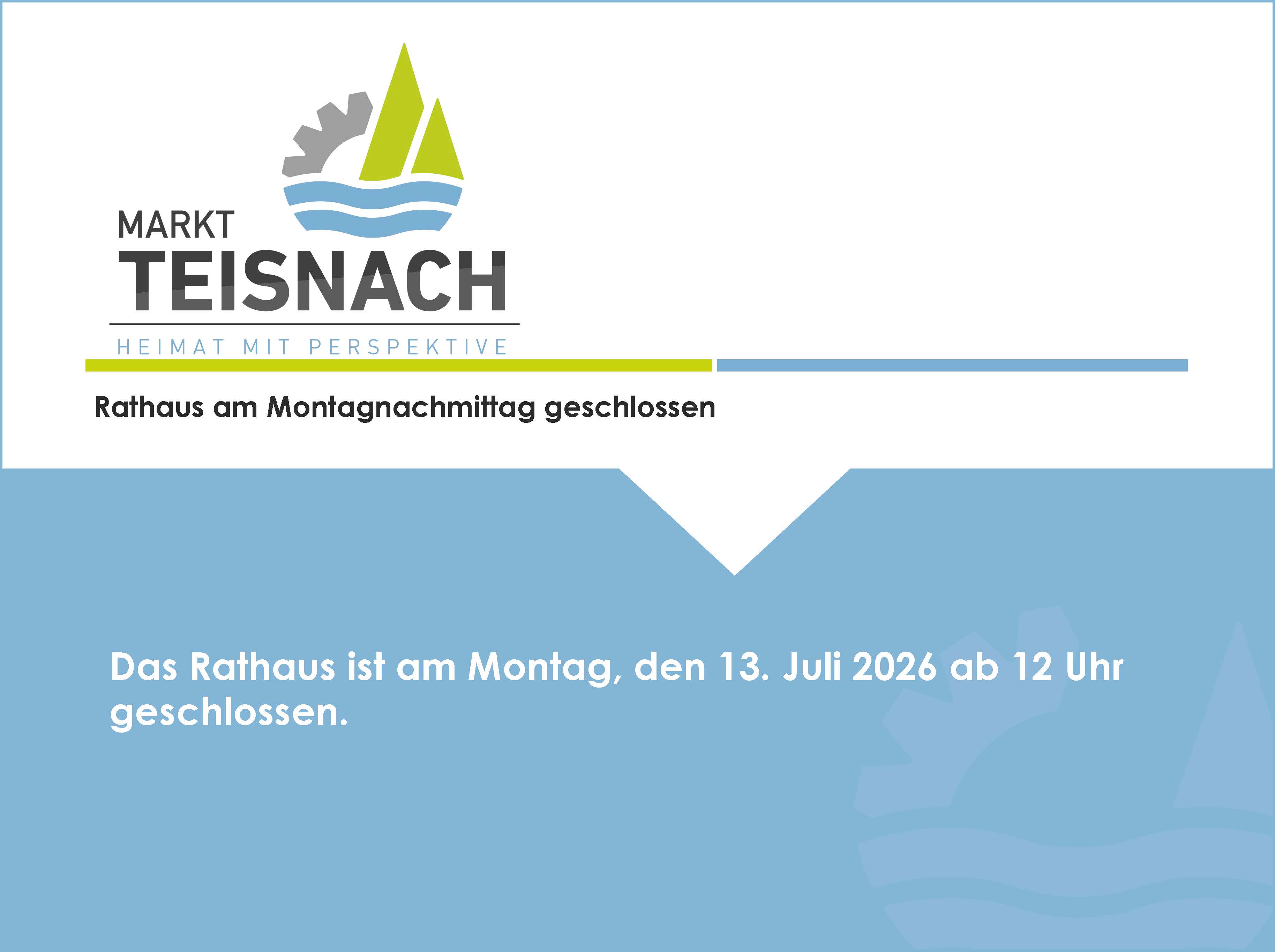 Sommerfestmontag geschlossen