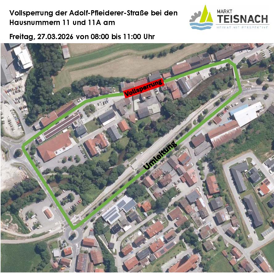 Umleitung Adolf-Pfleiderer-Straße 3/2026